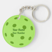 Green Pickleball Sleutelhanger (Achterkant)