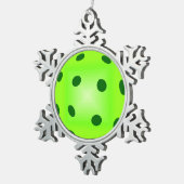 Green Pickleball Tin Sneeuwvlok Ornament (Rechts)