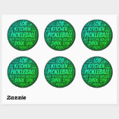 Green Pickleball Typografie Sticker (Vel)