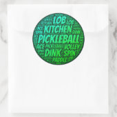 Green Pickleball Typografie Sticker (Tas)