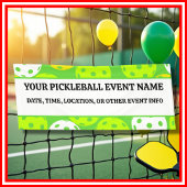 Green Pickleball Verjaardagsfeest Modern Outdoor Spandoek