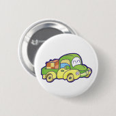 Green Pickup Truck Ronde Button 5,7 Cm (Voorkant /achterkant)
