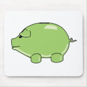 Green Pig Mousepad Muismat (Voorkant)