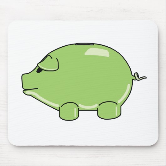 Green Pig Mousepad Muismat (Voorkant)