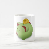 Green Piggy Bank Mok (Center)