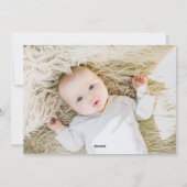 Green Pine Branch Garland JOY kerstfoto Feestdagenkaart (Achterkant)