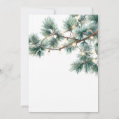 Green Pine Branch Gold Lights Kerstfeest Kaart (Achterkant)