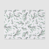 Green Pine Branch Pattern Tissue Paper Tissuepapier (Voorkant)