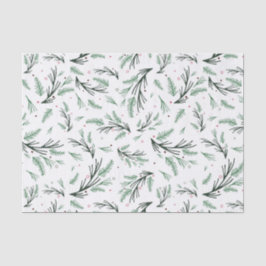 Green Pine Branch Pattern Tissue Paper Tissuepapier