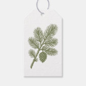 Green Pine Branch Tag Cadeaulabel (Voorkant)