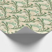 Green Pine Branches kerst Cadeaupapier (Hoek)