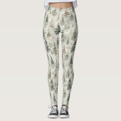 Green Pine Christmas Trees Leggings (Voorkant)