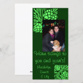 Green Pine Cone Holiday-fotokaart Feestdagenkaart (Voorkant / Achterkant)