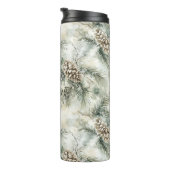 Green  Pine Cones Christmas Thermosbeker (Geroteerd rechts)