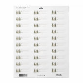 Green Pine Cones Deer Christmas Etiket (Full Sheet)