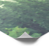 Green Pine Forest 30 Table Wedding Seating Chart Poster (Hoek)