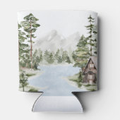 Green Pine Forest Family Lake House Cabin Blikjeskoeler (Achterkant)