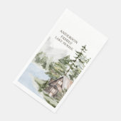 Green Pine Forest Family Lake House Cabin Servet (Hoek)