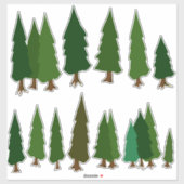 Green Pine Forest groenblijvende sticker pack (Vel)