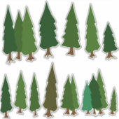 Green Pine Forest groenblijvende sticker pack (Voorkant)