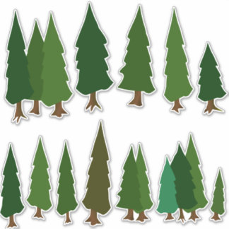 Green Pine Forest groenblijvende sticker pack