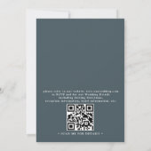 Green Pine Forest Rustic Budget QR Code Wedding Kaart (Achterkant)