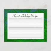 Green Pine Holiday aangepaste recept Kaart (Achterkant)