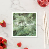 Green Pine kerstbomen Land Rustic Holiday Servetten (Insitu)