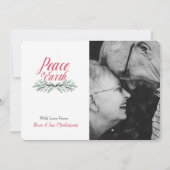 Green Pine Peace op aarde Kerstmis Kaart (Voorkant)