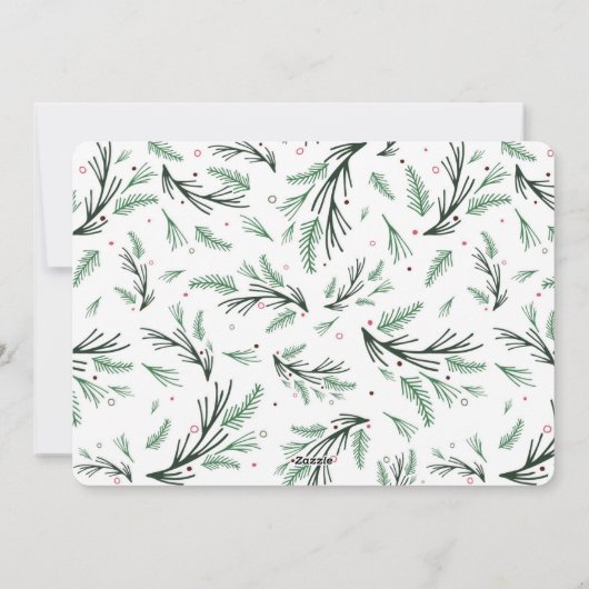 Green Pine Peace op aarde Kerstmis Kaart (Achterkant)