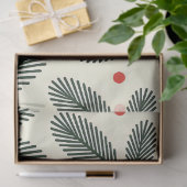 Green Pine Red Holly Berries Sneeuwvlokken Vakanti Tissuepapier (Geschenk)