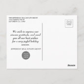 Green Pine Red Prettige feestdagen Corporate Greet Briefkaart (Achterkant)
