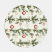 Green Pine Tree Christmas Metalen Ornament (Achterkant)