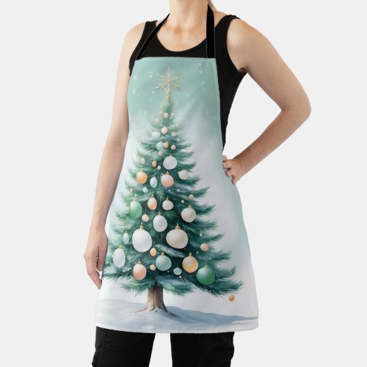 Green Pine Tree | Silver Green Orange Globes Schort (Insitu)