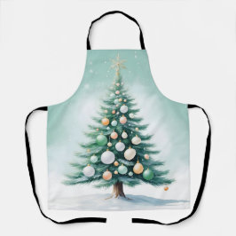 Green Pine Tree | Silver Green Orange Globes Schort