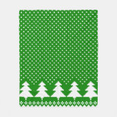 Green Pine Tree Sweater Knit Blanket Fleece Deken (Voorkant)