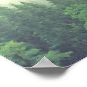 Green Pine Trees 14 Table Wedding Seating Chart Poster (Hoek)