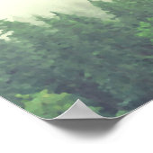 Green Pine Trees 9 Table Wedding Seating Chart Poster (Hoek)