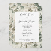 Green Pine Trees Bridal Shower Kaart (Voorkant / Achterkant)