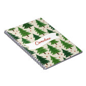 Green Pine Trees Holiday Notitieboek (Rechterzijde)