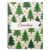 Green Pine Trees Holiday Notitieboek (Voorkant)