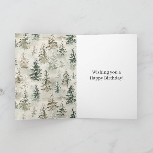 Green Pine Trees Kaart (Binnen)