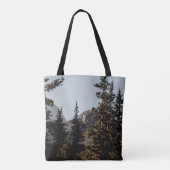 GREEN PINE TREES NEAR MOUNTAIN DURING DAYTIME TOTE BAG (Achterkant)