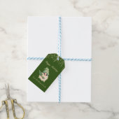 Green PineTree,Confetti,groen Cadeaulabel (Met Touw)