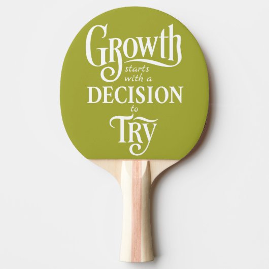 Green Ping Pong Paddle – Groei begint Tafeltennisbatje (Voorkant)