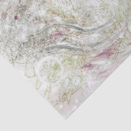Green Pink Abstract Design Decoupage Tissue Paper Tissuepapier (Detail)