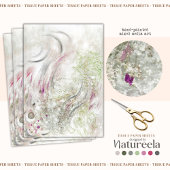 Green Pink Abstract Design Decoupage Tissue Paper Tissuepapier