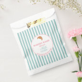 Green Pink Bakery Logo Product Packaging Bag Bedankzakje (Gezegeld)
