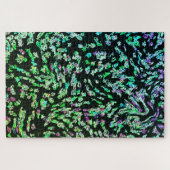 Green Pink Black Abstract Fractal Modern Art 2023 Legpuzzel (Horizontaal)