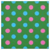 Green Pink Blue Polka Dot Pattern Stof (Swatch)